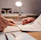 Close-up of hands reviewing product samples and specifications.